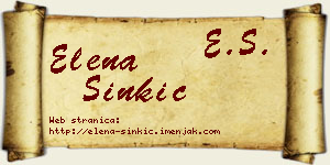 Elena Sinkić vizit kartica